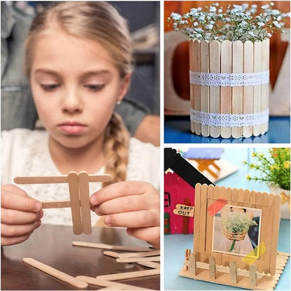 Icecream Stick for craft and Diy - Small Size - Plain - 50 Pcs - EKC1053