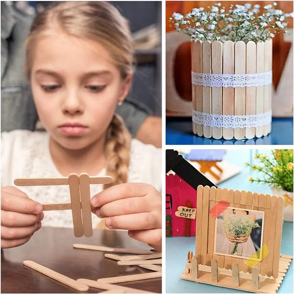 Icecream Stick for craft and Diy - Small Size - Plain - 50 Pcs - EKC1053