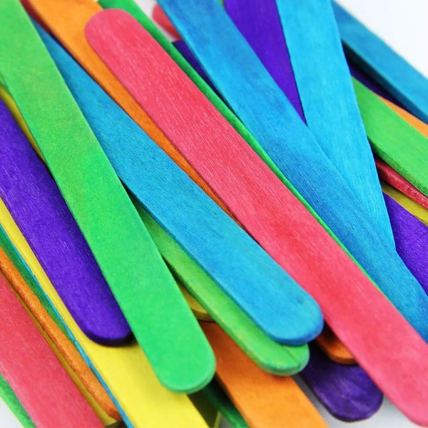 Colorful Ice Cream Sticks (50 Pieces) | Creative Building & Craft Set