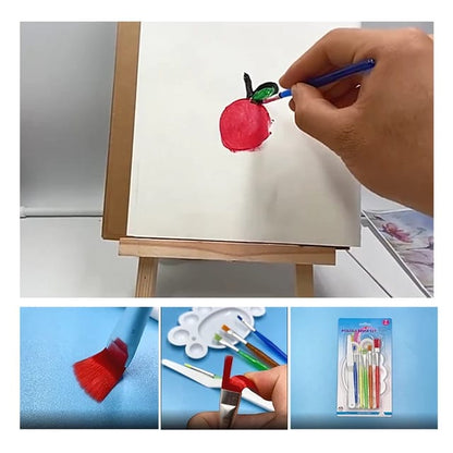 7PC PAINT BRUSH TP COLOR WITH TRAY A0117 - EKC1974