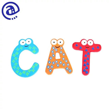 Wooden Alphabet Fridge Magnets | Cute & Educational Tool for Little Learners