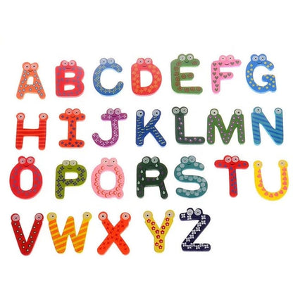 Wooden Alphabet Fridge Magnets | Cute & Educational Tool for Little Learners