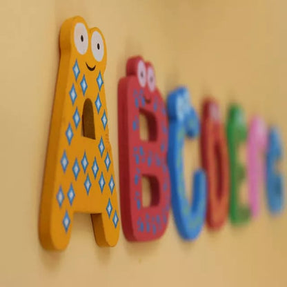 Wooden Alphabet Fridge Magnets | Cute & Educational Tool for Little Learners