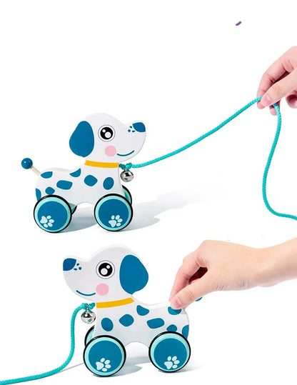 Wooden Pull-Along  Dog | Engaging Toy for Imaginative Play