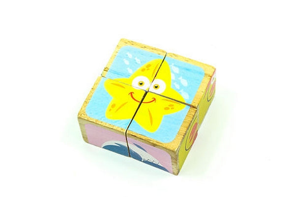 4 Pc Cube Puzzle - - 1 Pc Random Design Will be shipped - EKT2142