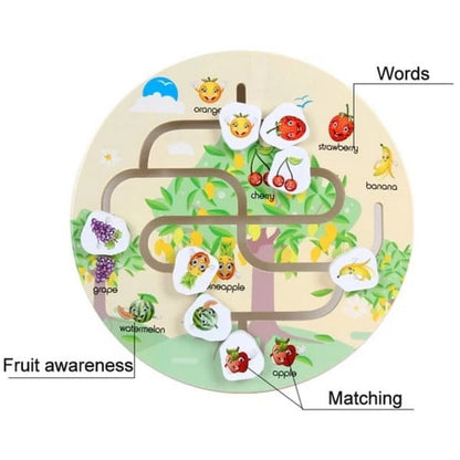 Wooden Reach the destiny - Fruit Maze - EKT2159