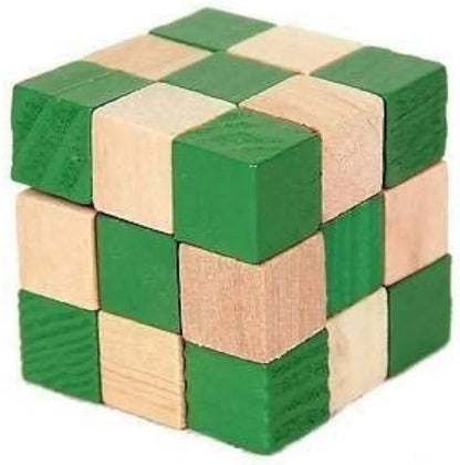 Wooden Rubiks Model | Eco-Friendly Snake Cube Twist Puzzle Toy