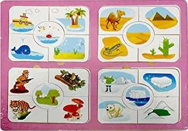Wooden 4 in 1 Habitat - Pink Board - EKT2231