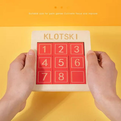 Wooden Number Sliding Game - 1-8 -Red Color - EKT2336