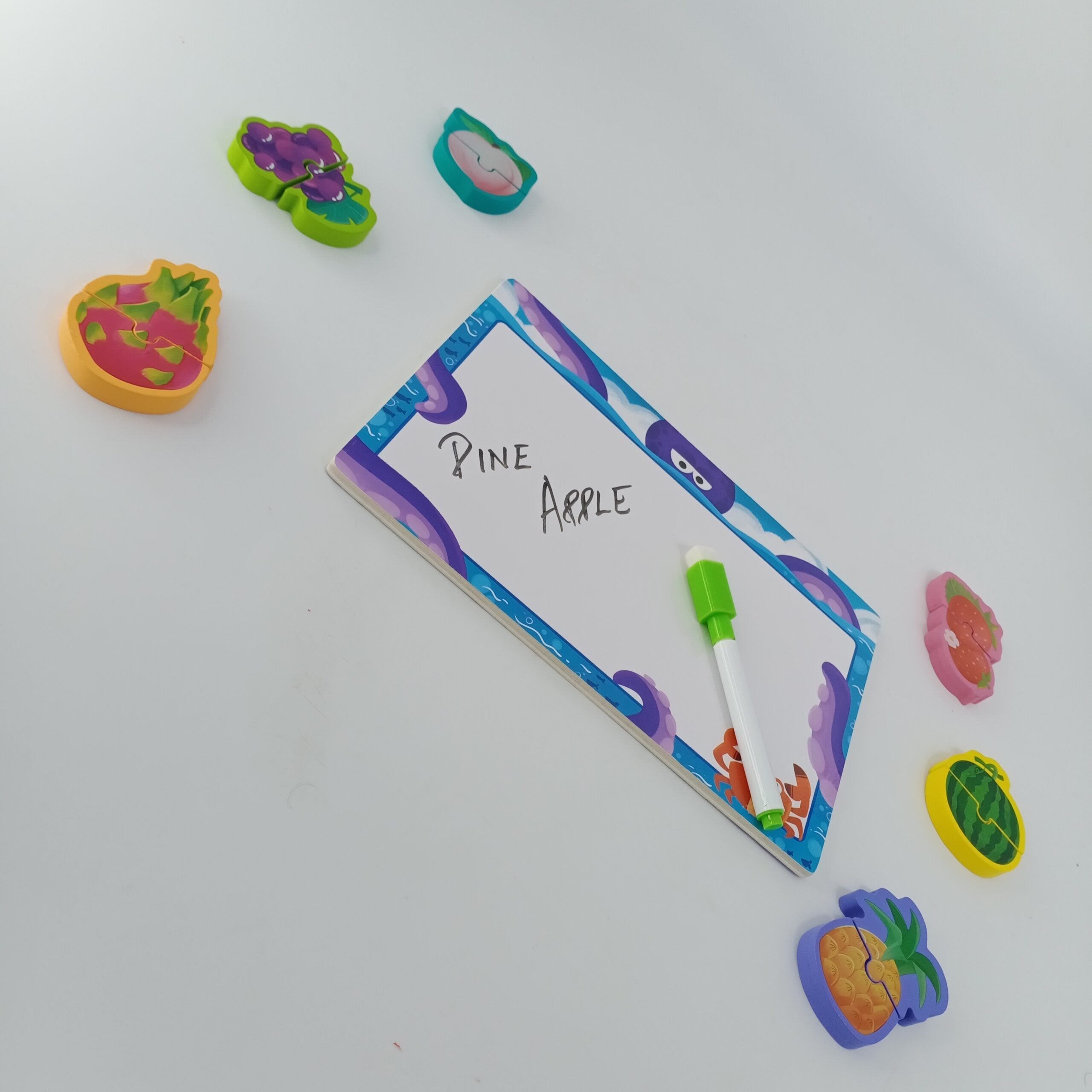 Wooden Puzzles writing board - great for learning - Fruits - EKT2392