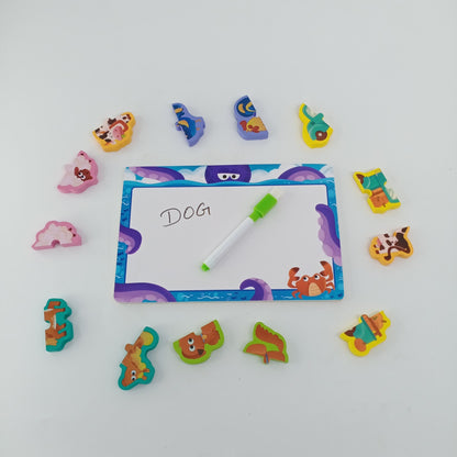 Wooden Puzzles writing board - great for learning - Domestic Animals - EKT2394