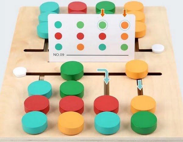 Montessori Color Sorting Toy - 2 Players | Fine Motor & Color Skills