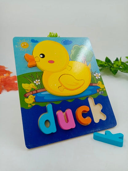 Wooden Zigsaw Puzzle Duck  - EKT2617