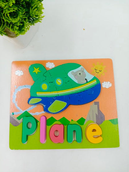 Wooden Zigsaw Puzzle Plane - EKT2621