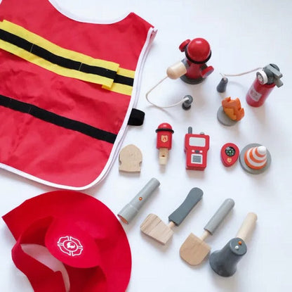 Wooden firefighter suit simulation toy - EKT2674
