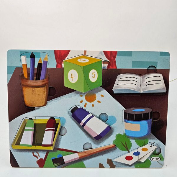Wooden 2pc puzzle board painting kit - EKT2722