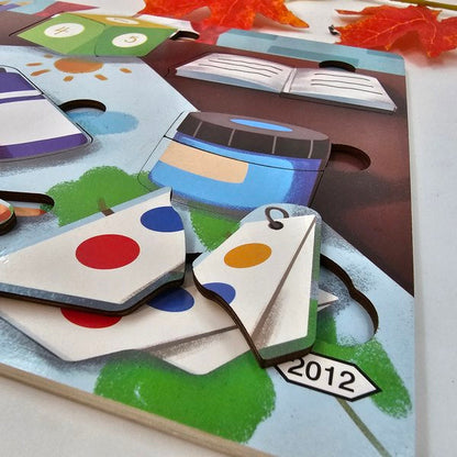 Wooden 2pc puzzle board painting kit - EKT2722