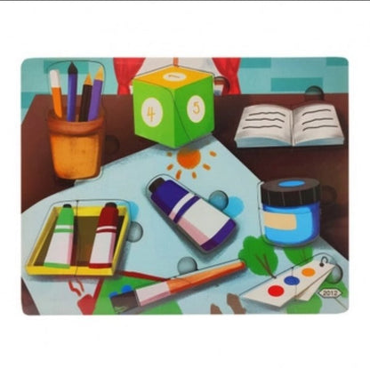 Wooden 2pc puzzle board painting kit - EKT2722