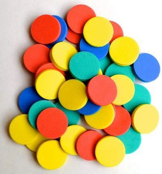 Wooden Colorful Round Coins With Storage Box - EKT2807