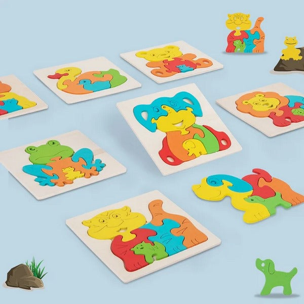 Wooden Animal Mini Puzzle | Fun and Educational Toy for Ages 3+ | one design will be shipped