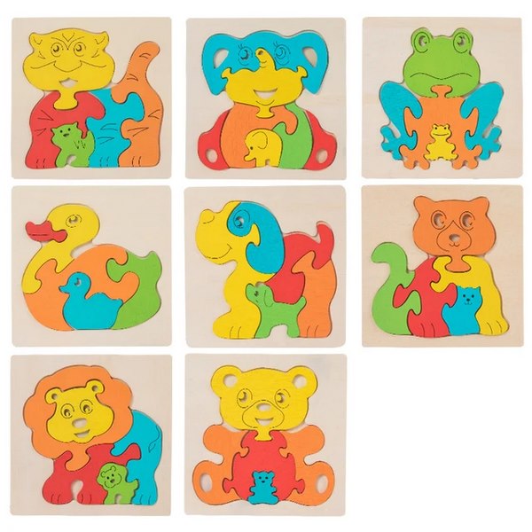 Wooden Animal Mini Puzzle | Fun and Educational Toy for Ages 3+ | one design will be shipped