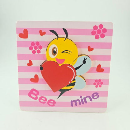 Wooden 6X6 Puzzle Mine Bee - EKT3028