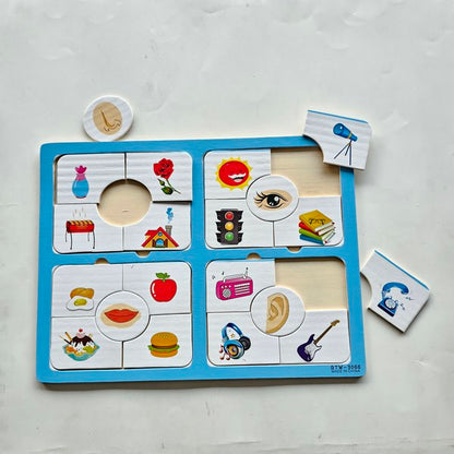 Wooden Matching Puzzle - Sense Organ - EKT3102
