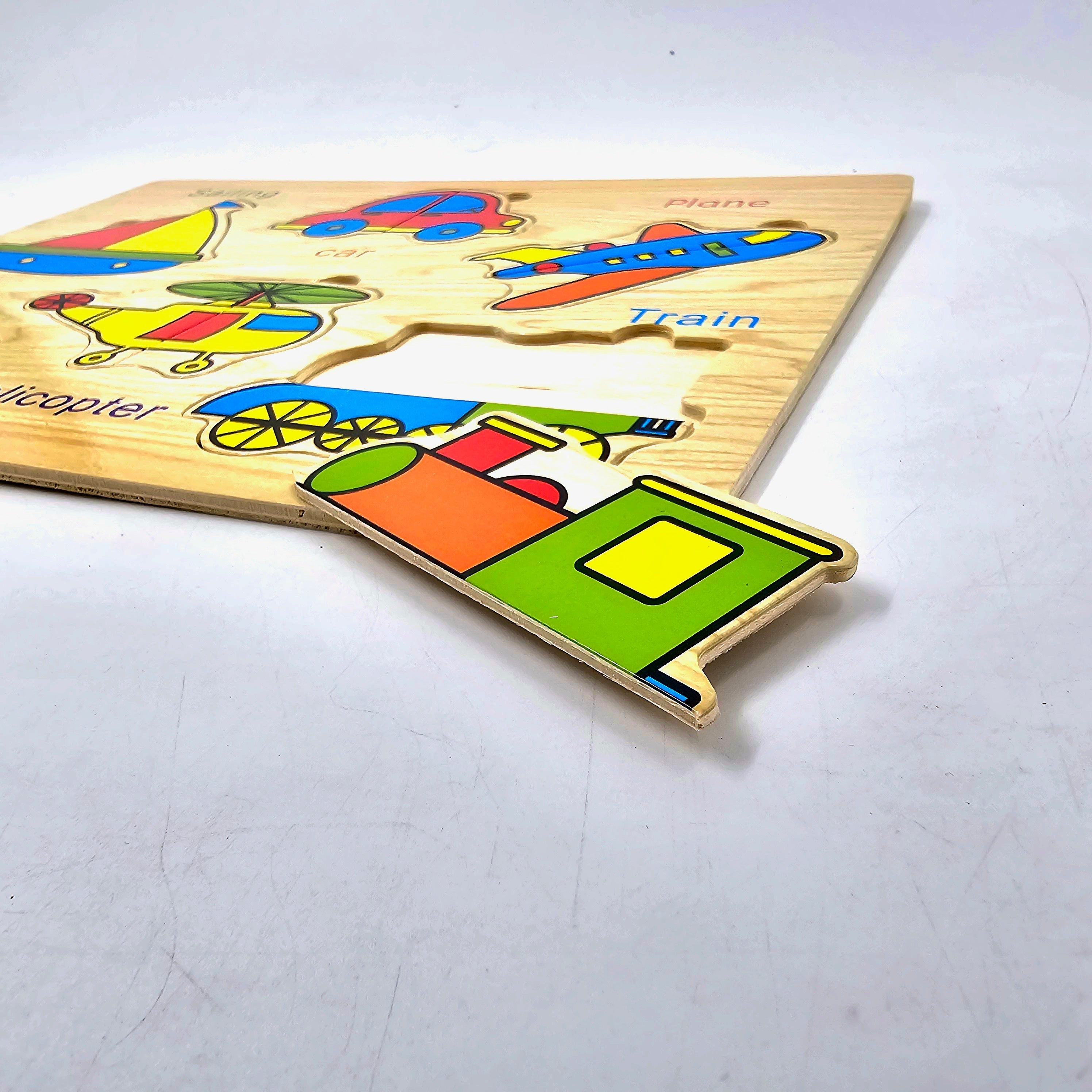 Wooden 2 Pc Transport Matching Puzzle - EKT3238