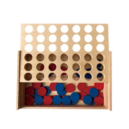Wooden Connect 4 Game – Classic Strategy Game for Kids & Families