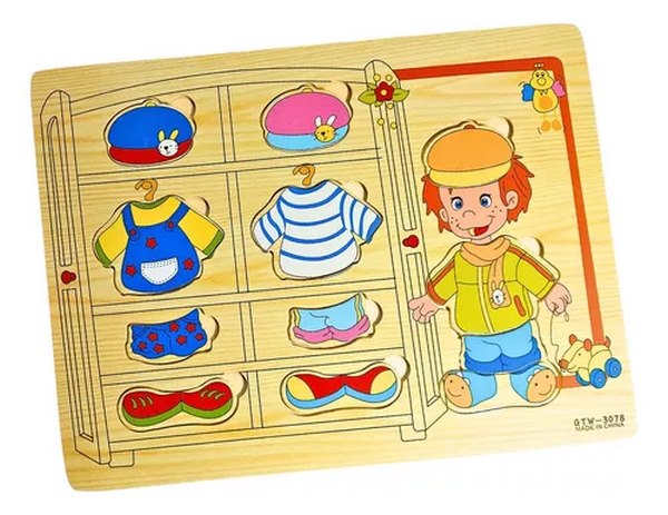 Wooden Dressup Puzzle Set Boy - EKT3304