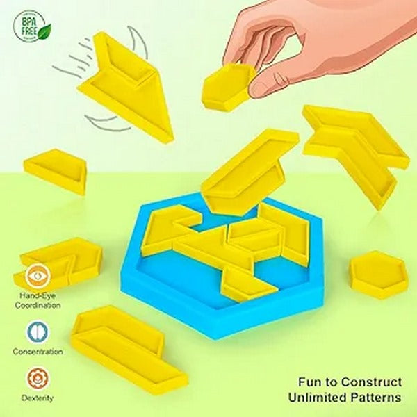 Modern Tangram Puzzle With 60 Challenges - EKT3585