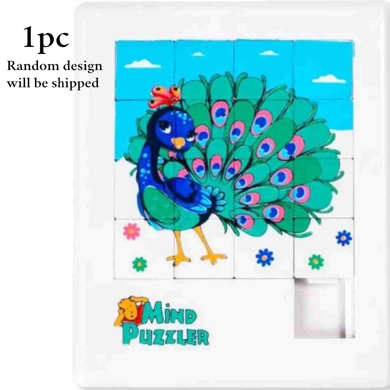 Kids Mini Picture Sliding Game 1Pc Random Design Will Be Shipped - EKT3604