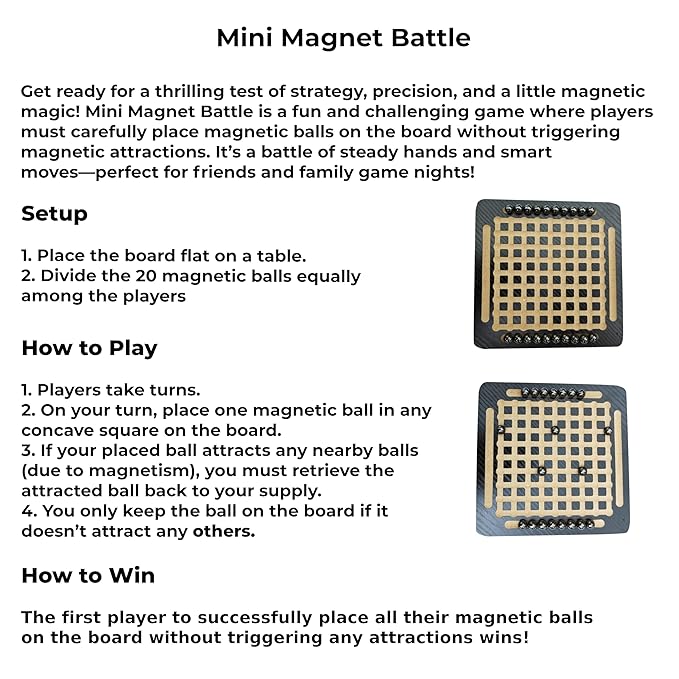 Wooden Mini Magnet Battle Game - EKT3610