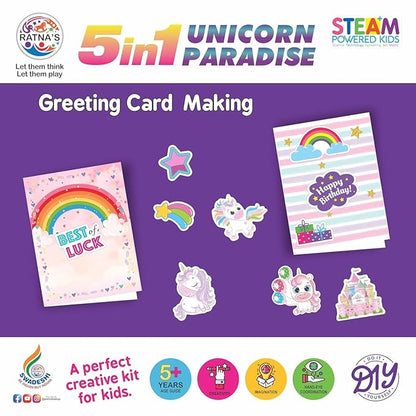 5 in 1 Unicorn Paradise Creative Kit for Kids will be shipped - EKT3635