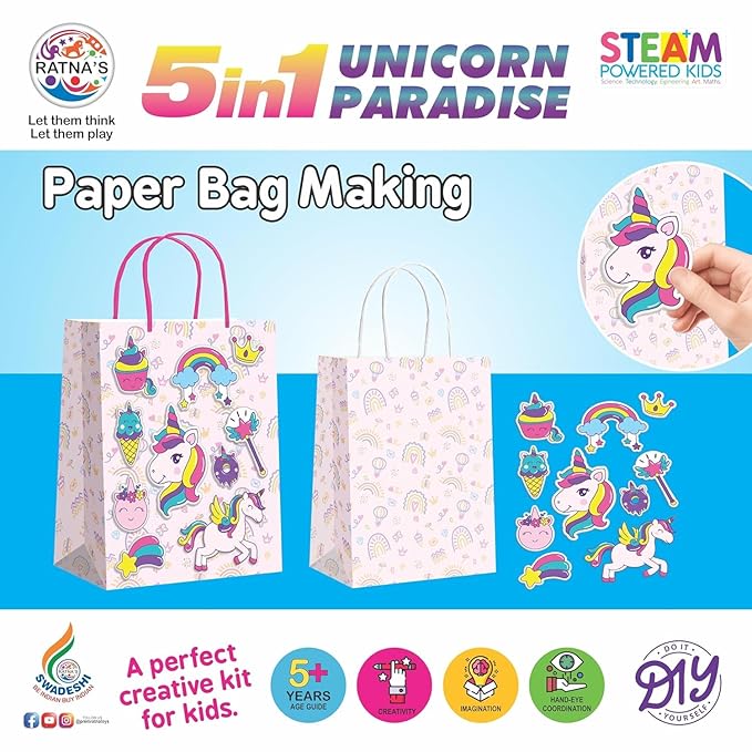 5 in 1 Unicorn Paradise Creative Kit for Kids will be shipped - EKT3635