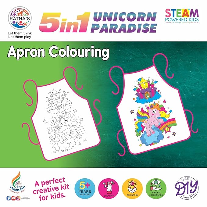 5 in 1 Unicorn Paradise Creative Kit for Kids will be shipped - EKT3635