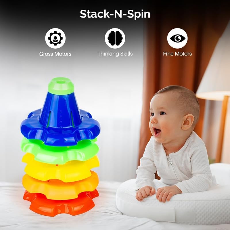 1 Set of Stack-N-Spin Toys for Kids will be shipped - EKT3640