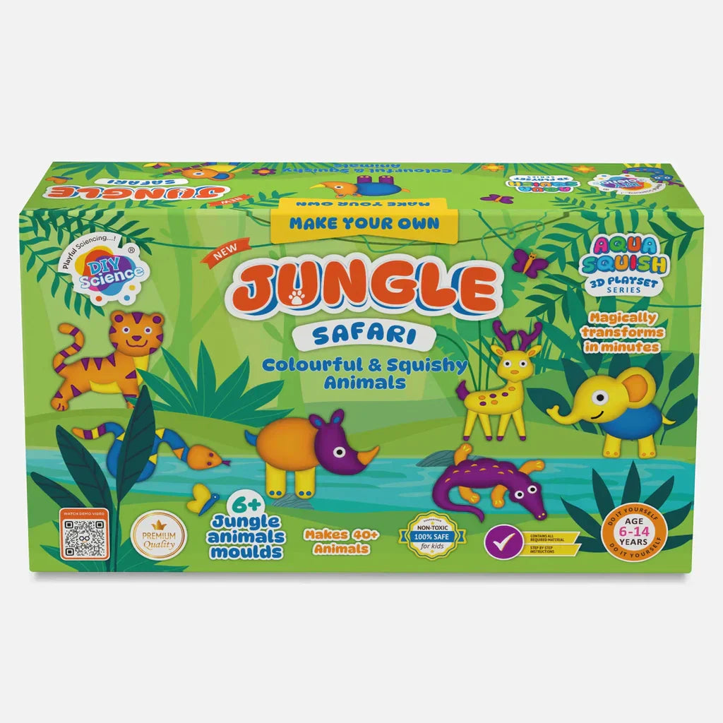 Jungle Safari Aqua Squish Kit for Kids 100% Safe & Non Toxic - EKT3662