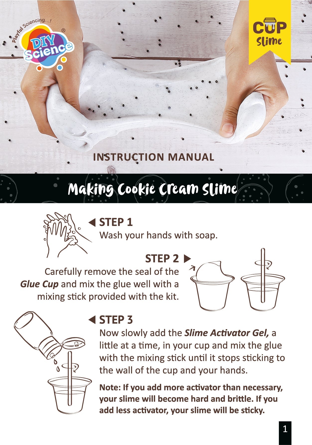 Cookie Cream Slime Kit for Kids 100% Safe & Non Toxic - EKT3673