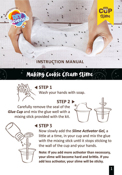 Cookie Cream Slime Kit for Kids 100% Safe & Non Toxic - EKT3673