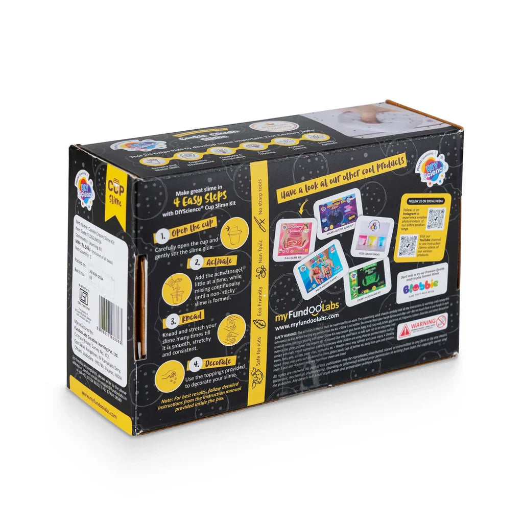 Cookie Cream Slime Kit for Kids 100% Safe & Non Toxic - EKT3673