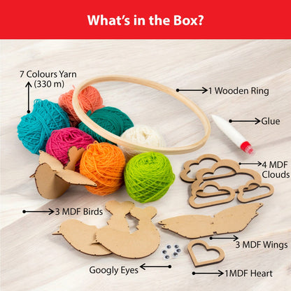 Yarn Bird Diy Craft Kit Mobile Hanging - EKT3691