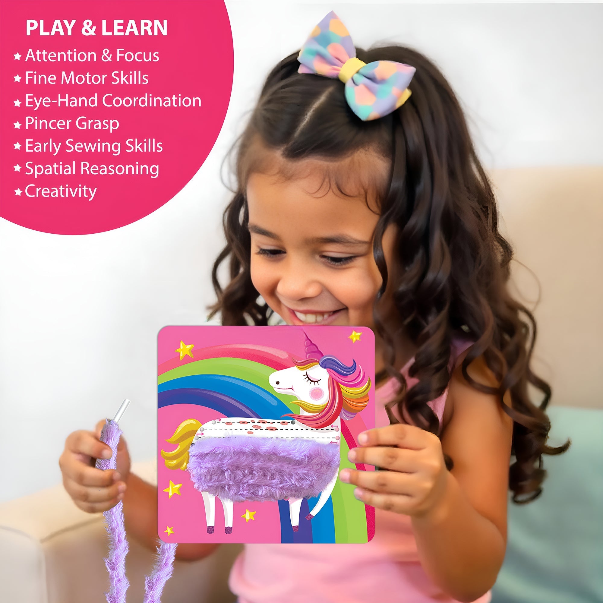 Creative Lacing – Princess & Unicorn Theme Sensory Craft Activity - EKT3700