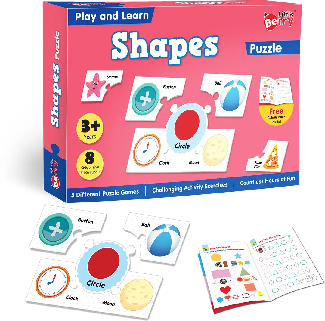 Play and Learn Puzzles - Shapes | 5 Different Puzzle Games | Learning & Educational Toy - EKT3727