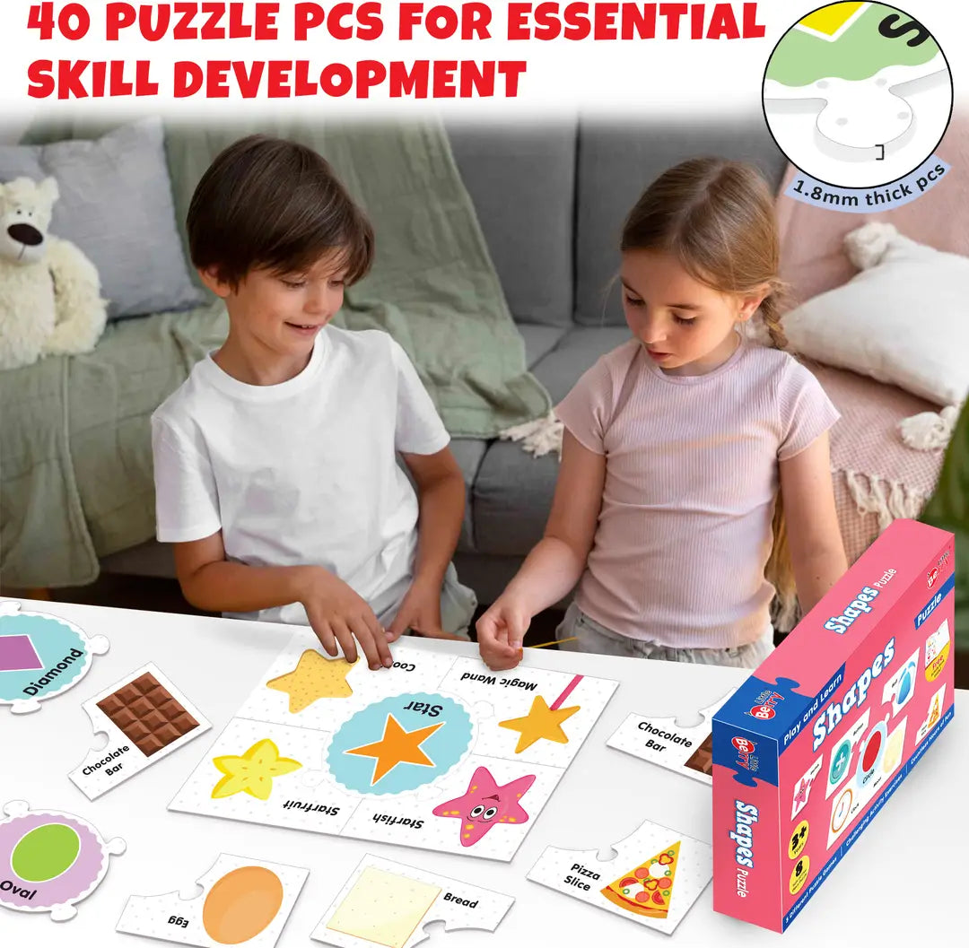 Play and Learn Puzzles - Shapes | 5 Different Puzzle Games | Learning & Educational Toy - EKT3727
