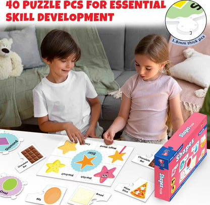 Play and Learn Puzzles - Shapes | 5 Different Puzzle Games | Learning & Educational Toy - EKT3727