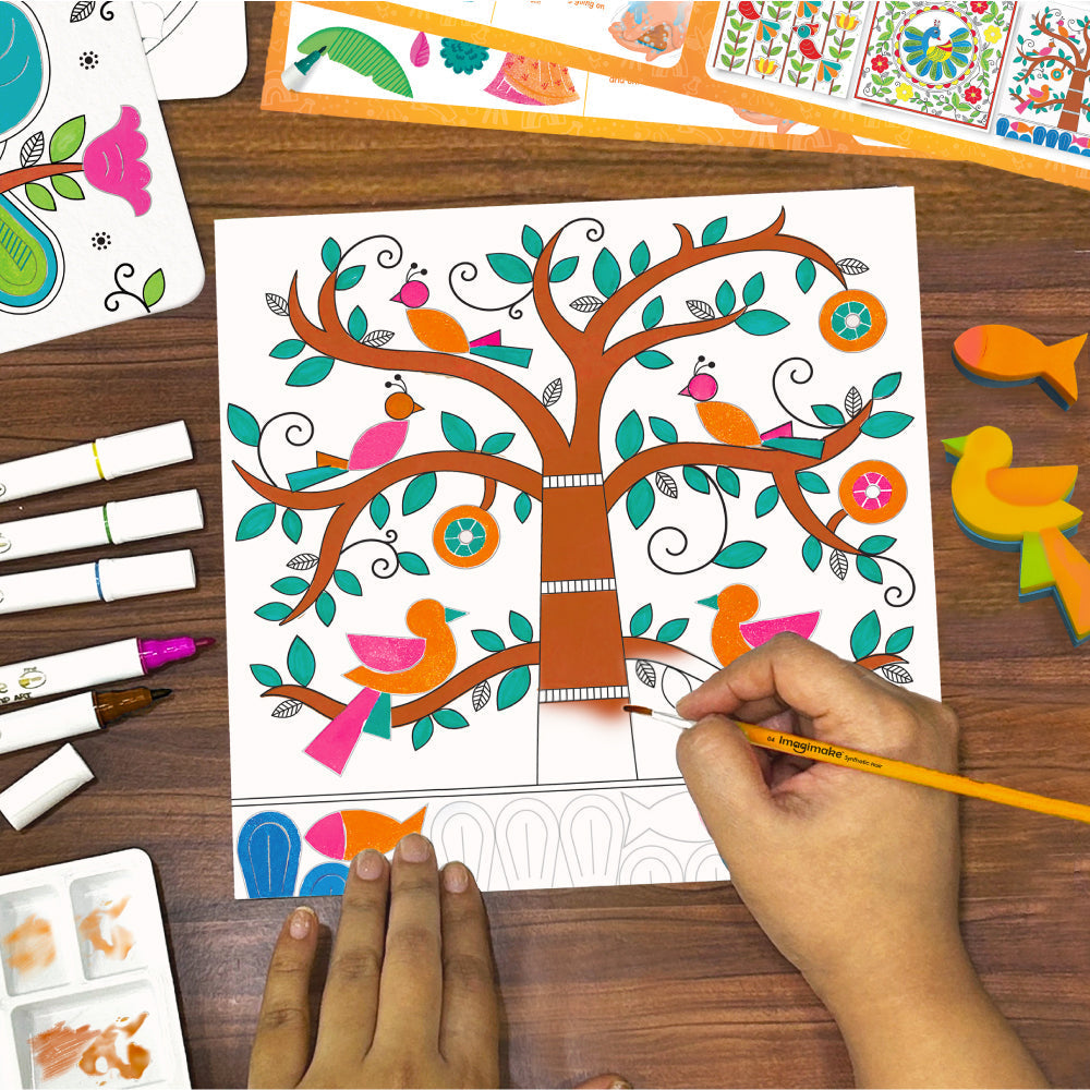 DIY Madhubani Kit | Intermediate Pattern & Techniques - EKT3787