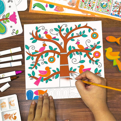 DIY Madhubani Kit | Intermediate Pattern & Techniques - EKT3787