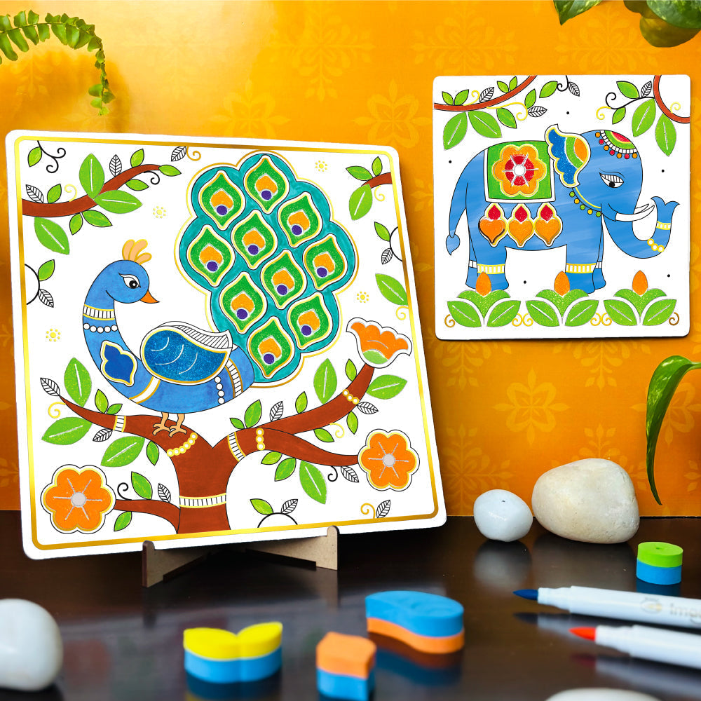 DIY Madhubani Kit | Intermediate Pattern & Techniques - EKT3787