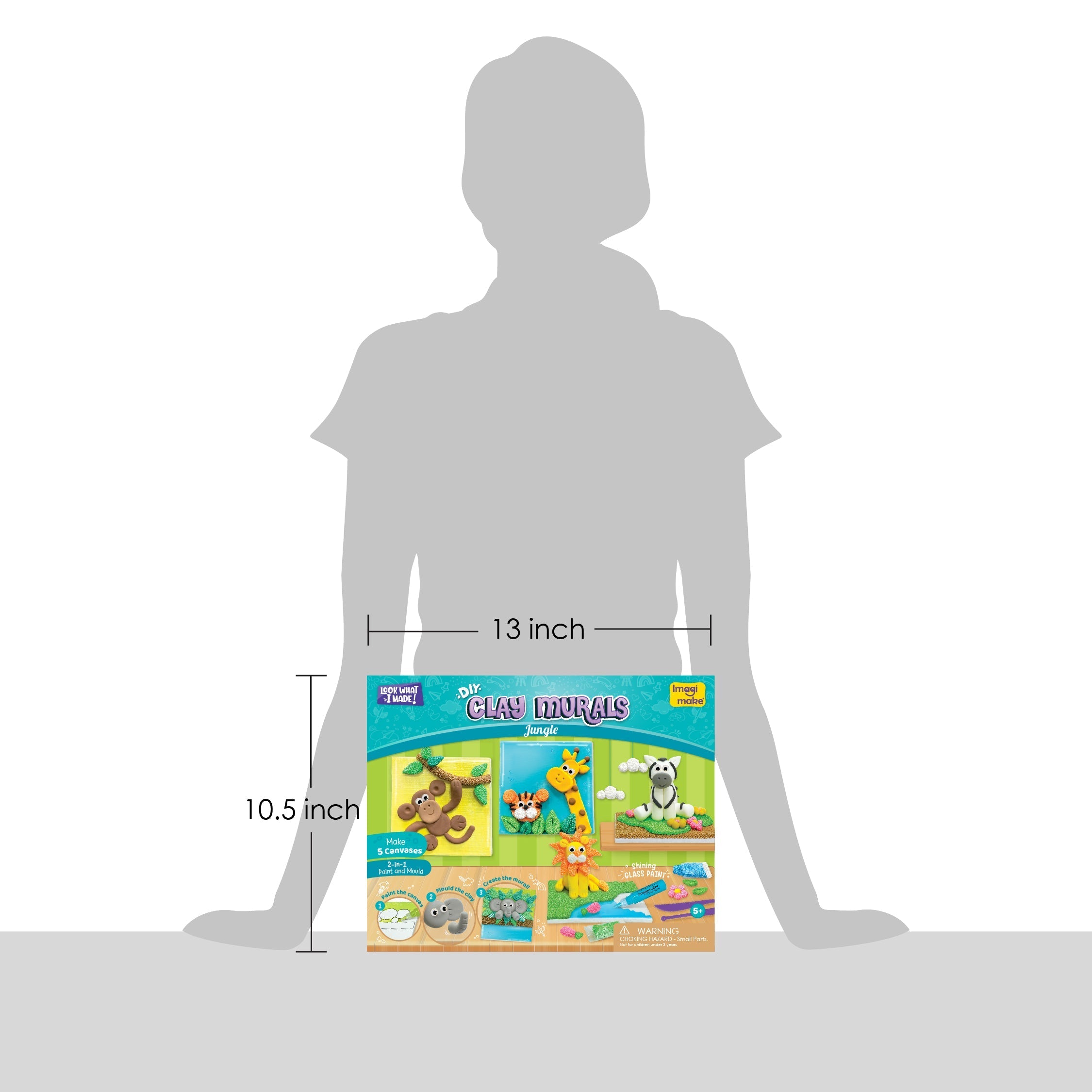 DIY Clay Murals - Jungle | Make 5 Canvases - EKT3800